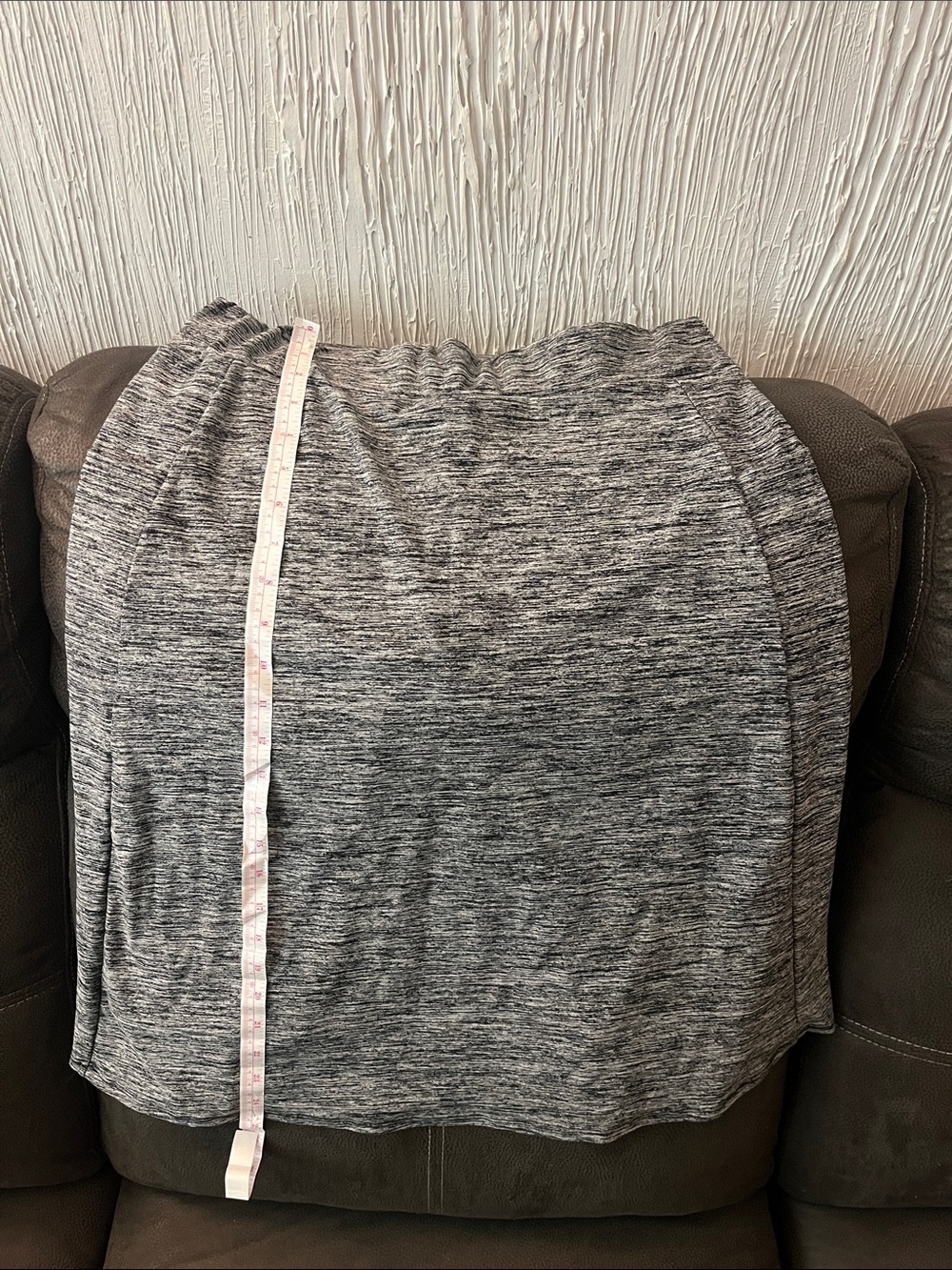 Heather Gray Pull-On Midi Skirt